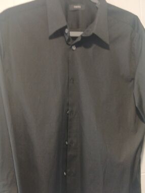 Theory Men's Black Button-Up Dress Shirt